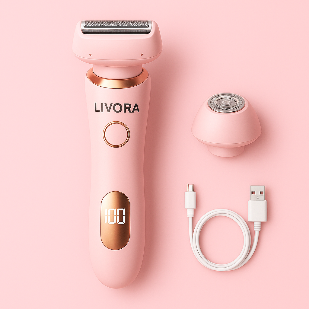 Livora - Rasoir Électrique Féminin 2-en-1
